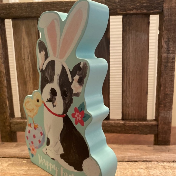 Easter Bunny French Bulldog & Chick Decor Sign, Easter Frenchie Decor Sign - Picture 12 of 16